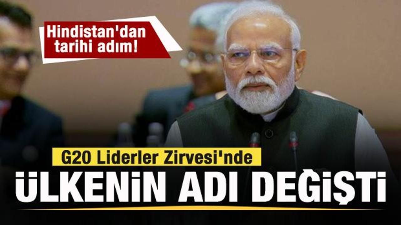 Hindistan'dan tarihi adım! G-20'de ülkenin adı değişti