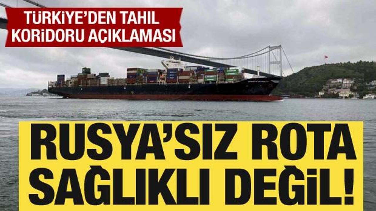Türkiye'den tahıl koridoru açıklaması: Rusya'sız rota sağlıklı değil