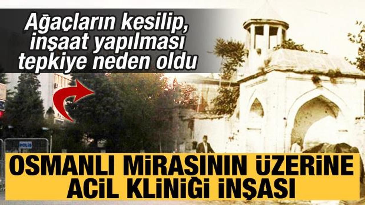 Fatih'teki tarihi çeşme ve caminin üzerine acil kliniği inşa ediliyor