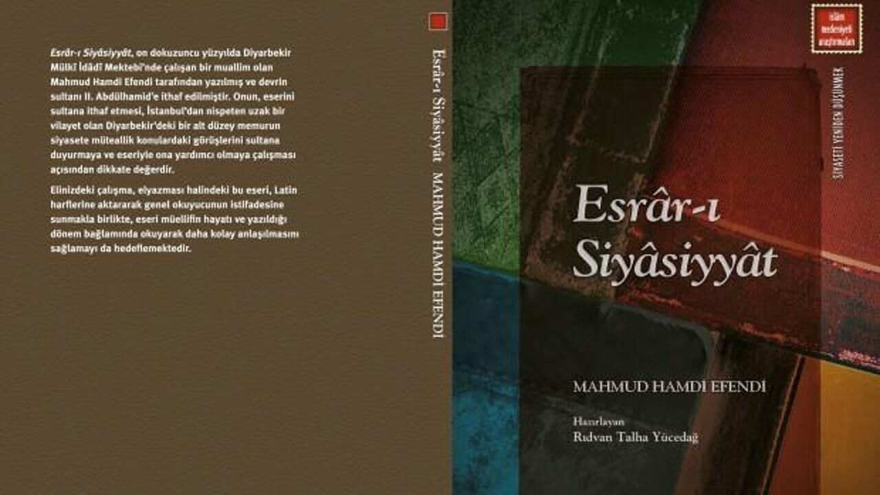 II. Abdülhamid'e ithaf edilen siyasetname yeniden yayımlandı