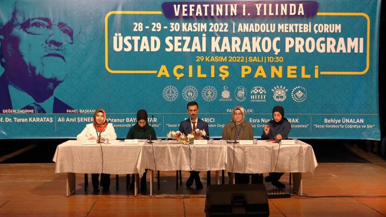 Sezai Karakoç Çorum'da anıldı