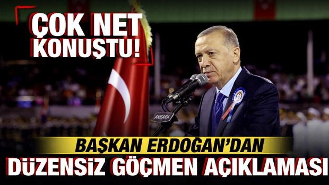 Cumhurbaşkanı Erdoğan'dan 'düzensiz göçmen' açıklaması! Net konuştu