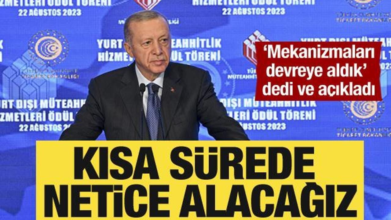 Cumhurbaşkanı Erdoğan'dan hayat pahalılığıyla mücadele açıklaması