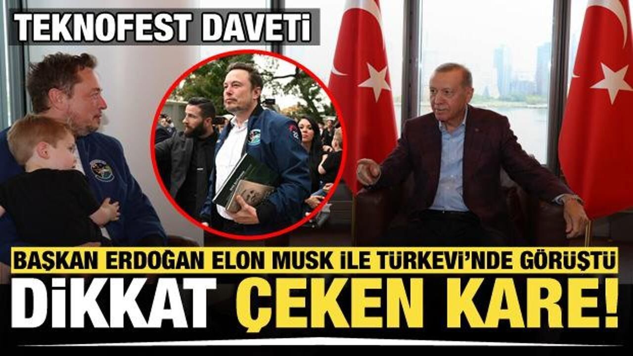 Cumhurbaşkanı Erdoğan Elon Musk ile Türkevi'nde görüştü