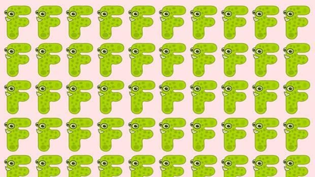 Dikkat gerektiren zekâ testi: F harfleri arasında farklı olanı 7 saniye içerisinde bulabilir misin?