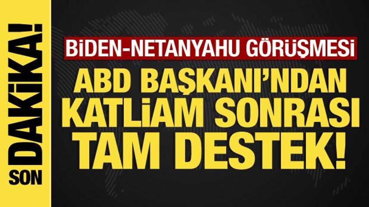 Biden'dan katliam sonrası İsrail'e tam destek