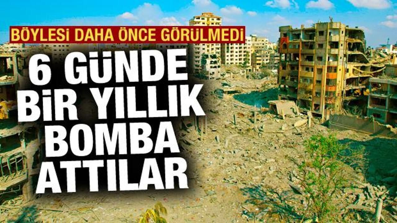 Gazze'ye 6 günde atılan bombayı, ABD Afganistan'a bir yılda atmıştı