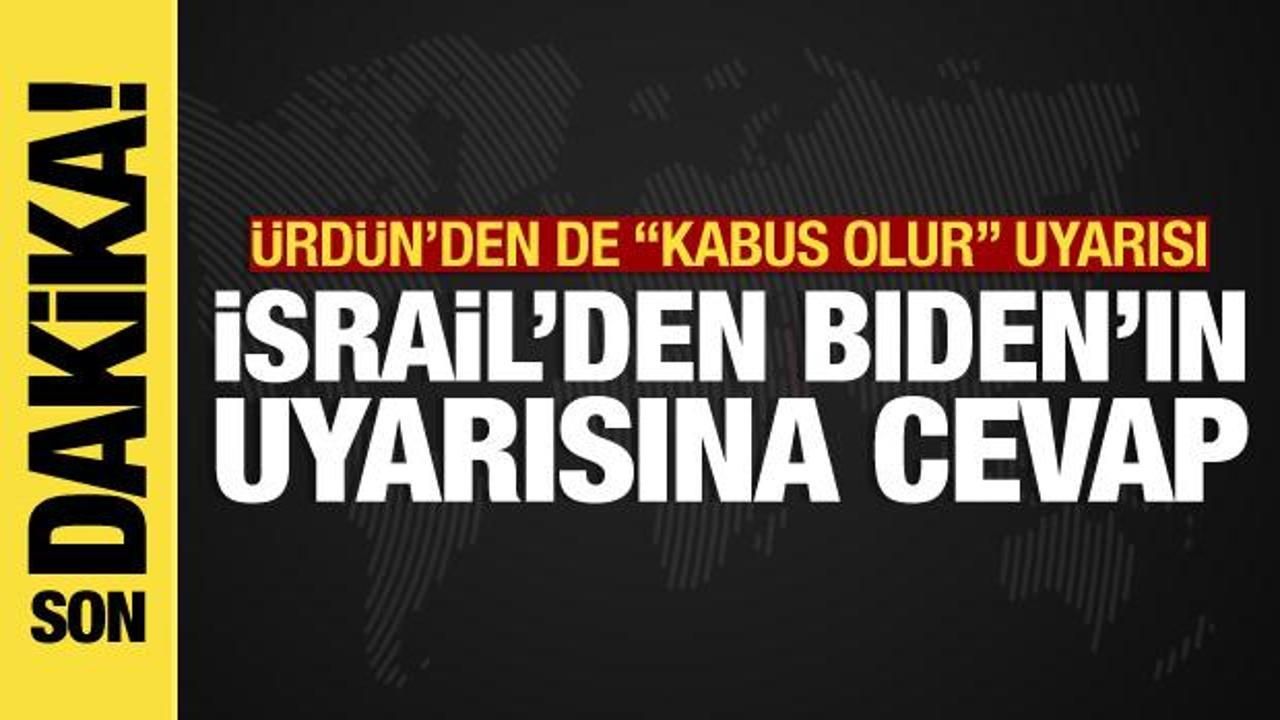 İsrail-Filistin savaşından son dakika: İsrail'den Biden'ın "hata olur" sözlerine cevap