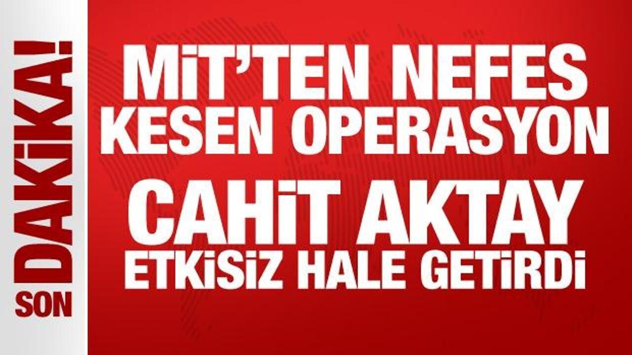 MİT'ten nefes kesen operasyon: Cahit Aktay etkisiz hale getirdi
