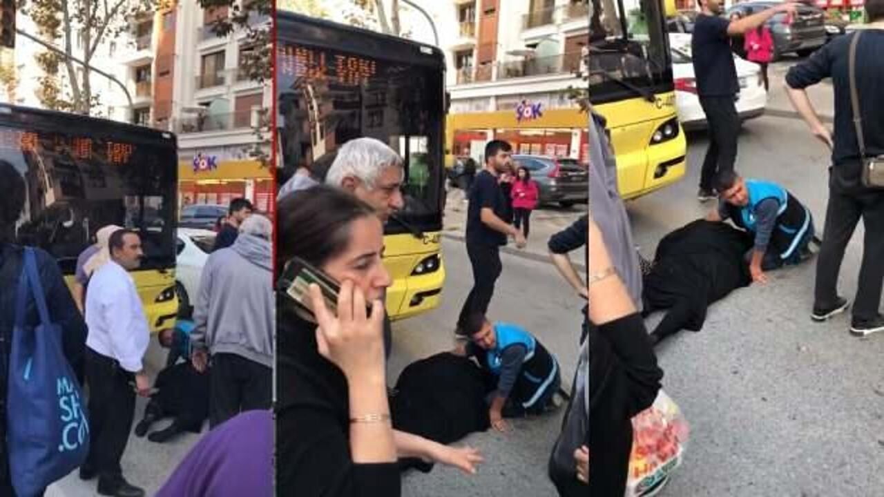 Pendik'te İETT otobüsünün çarptığı yaya yaralandı