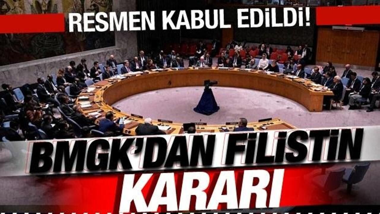 BMGK'dan son dakika Filistin kararı! Resmen kabul edildi!