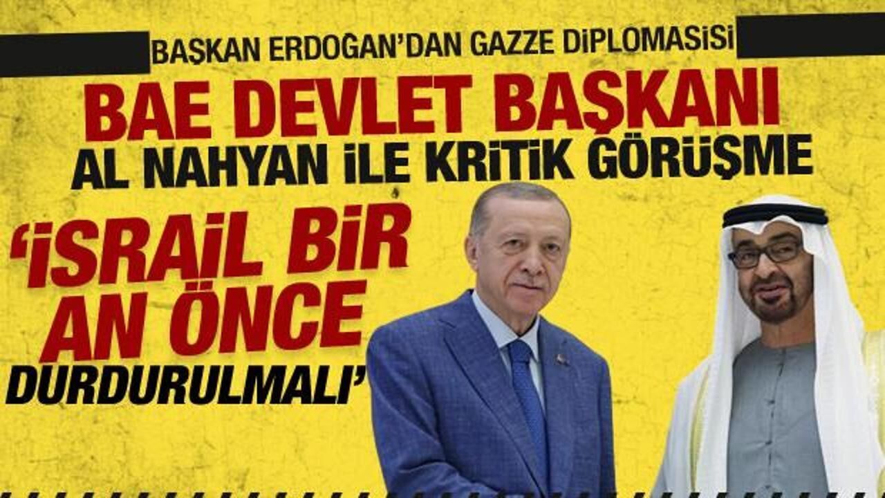 Cumhurbaşkanı Erdoğan, BAE Devlet Başkanı Al Nahyan ile görüştü