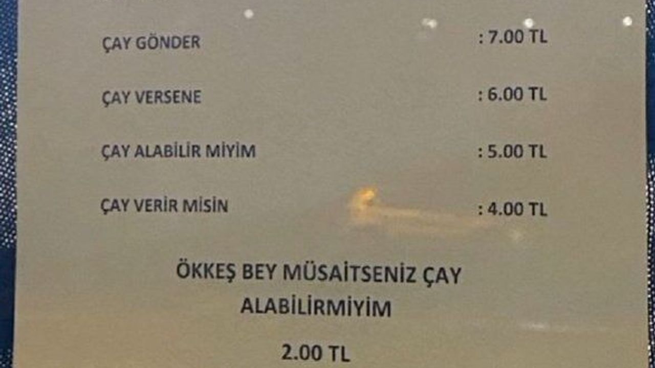 Van'da olduğu iddia edilen ilginç fiyat listesi paylaşım rekoru kırıyor