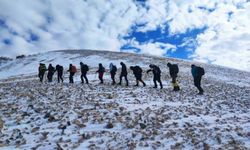 Doğaseverler Van’ın 3 bin 395 rakımlı dağı’nda zirve yaptı