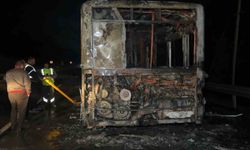 Arnavutköy'de İETT otobüsü alevlere teslim oldu