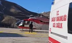 Van'da, hamile kadın ambulans helikopterle hastaneye sevk edildi