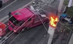 Diyarbakır’da aşırı yük binen trafo alev aldı