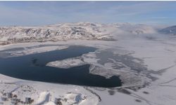 Van’da Sibirya soğukları hakim: Sıhke Göleti dondu