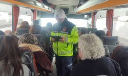 Van Çaldıran’da yolcu otobüslerinde trafik güvenliği eğitimi