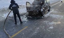 Van'da kamyonet yangını