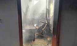 Van'ın Çaldıran İlçesinde Ev Yangını