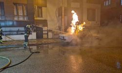 Park halindeki LPG’li araç küle döndü