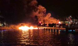 Milyonluk tekneler alev alev yanıyor