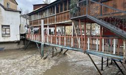 Çatak’ta aşırı yağış nedeniyle köprü ve üstündeki kafe tedbiren kapatıldı