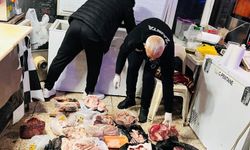 Kasap dükkanında mide bulandıran görüntü