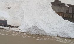 Hakkâri’de çığ: Zap Suyu’nun önünü kesti