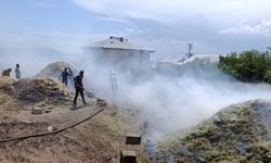 Erciş’te Alevler Geceyi Aydınlattı: 20 Ton Saman Yandı!