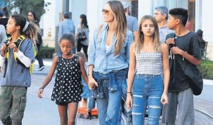 Heidi Klum dört çocuğuyla alışverişte