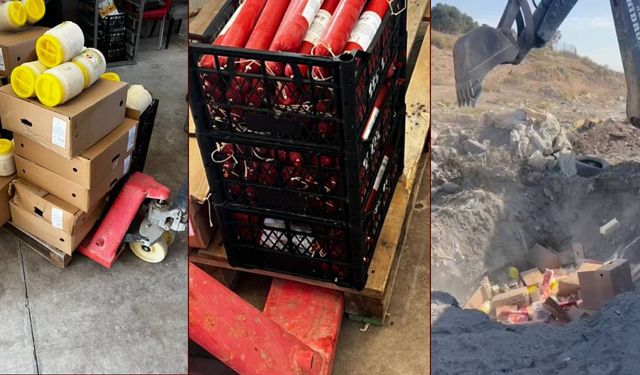 Hatay'da 1 ton gıda malzemesi toprağa gömülerek imha edildi