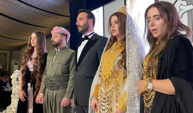 Aşiret düğününde geline kilolarca altın takıldı