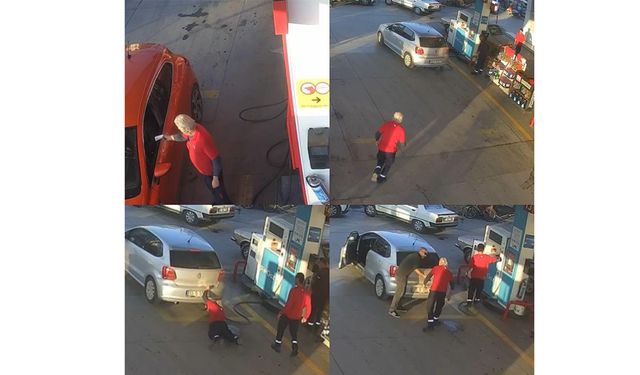 İstasyonda Tehlikeli Anlar: Pompa Takılı Aracı Çalışan Son Anda Durdurdu