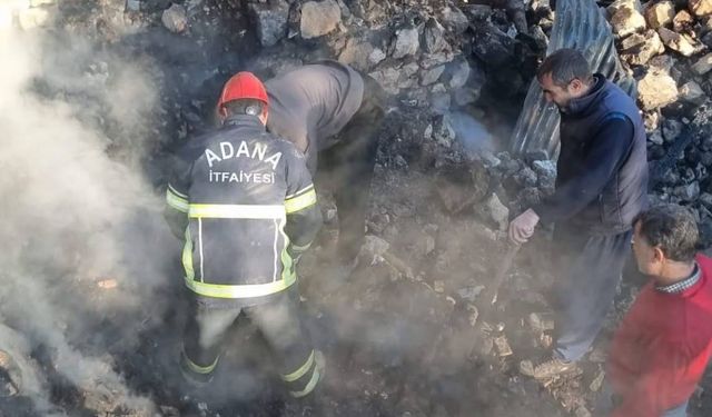 Yangında evi küle dönen yaşlı kadının cenazesine ulaşıldı