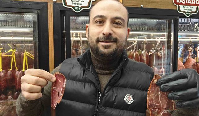 Pastırmanın kilosu raflarda 2 bin TL