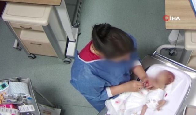 Bebeğe şiddet olayında hemşire emniyete giderek teslim oldu