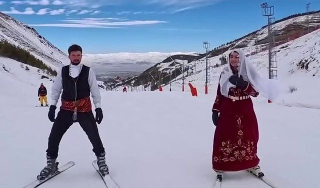 Palandöken’de renkli görüntüler