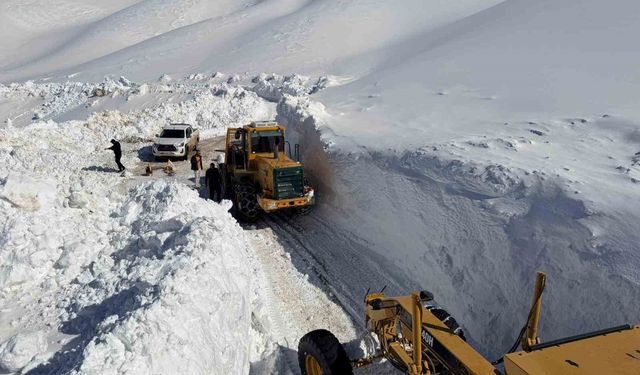 Van’ın Bahçesaray İlçesinde Karla Mücadele
