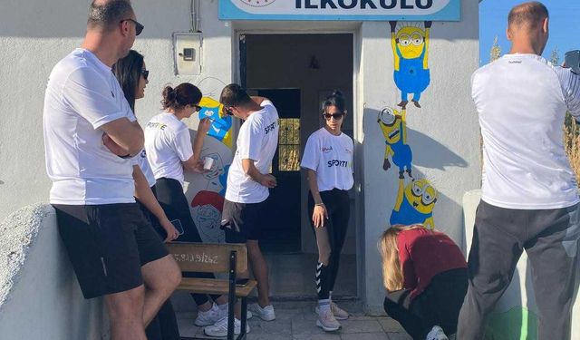 Gürpınar’daki okul duvarları yenilendi