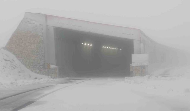 Van-Bahçesaray Yolundaki Karabet Geçidi'ne Mevsimin İlk Karı Düştü