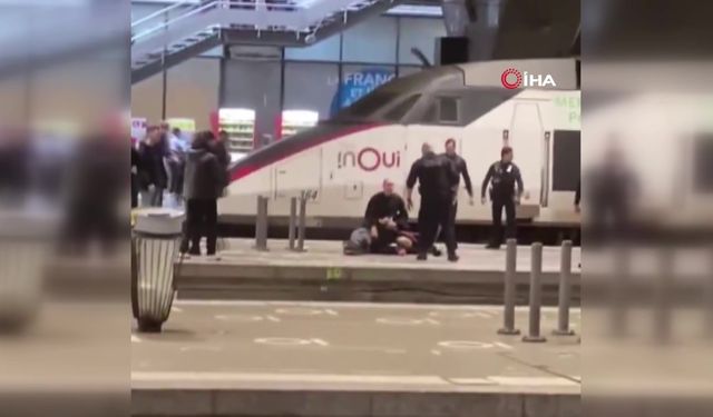 Paris’te alarm: Tren garında bıçaklı saldırgan vurularak durduruldu