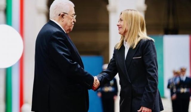 Meloni, Roma'da Filistin Devlet Başkanı Abbas ile görüştü