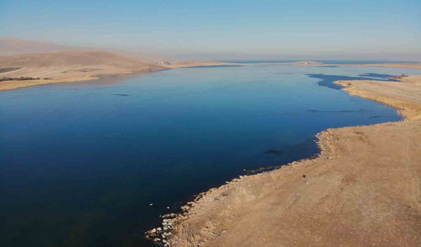 Çıldır Gölü kısmen dondu