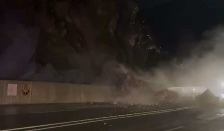 Van-Hakkari yolunda heyelan