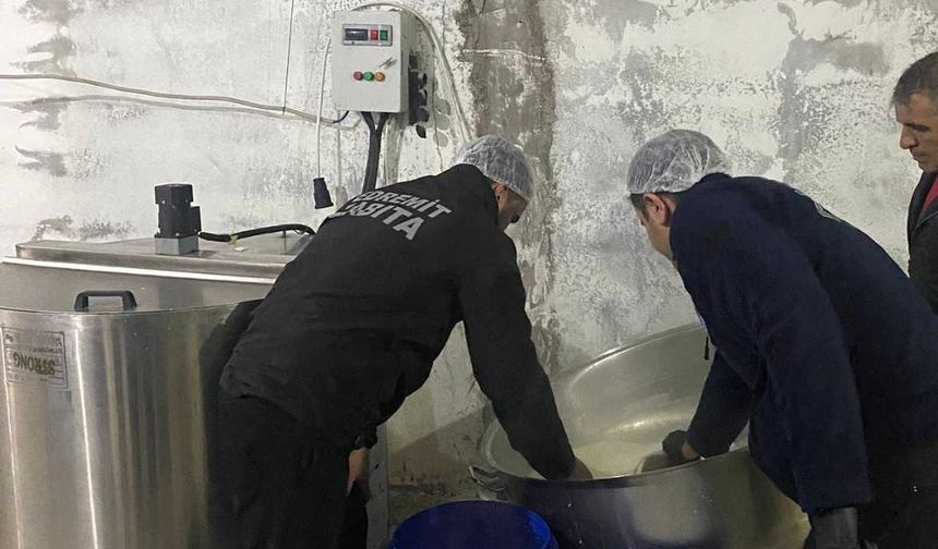 Van’da 1 ton süt ve 239 kova yoğurt imha edildi