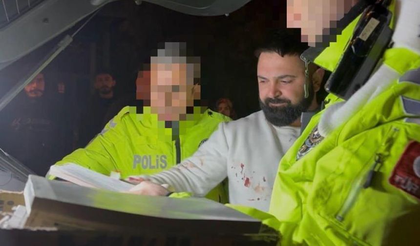 Kaza Yapan Alkollü Sürücü Polis Memurunu Tehdit Etti