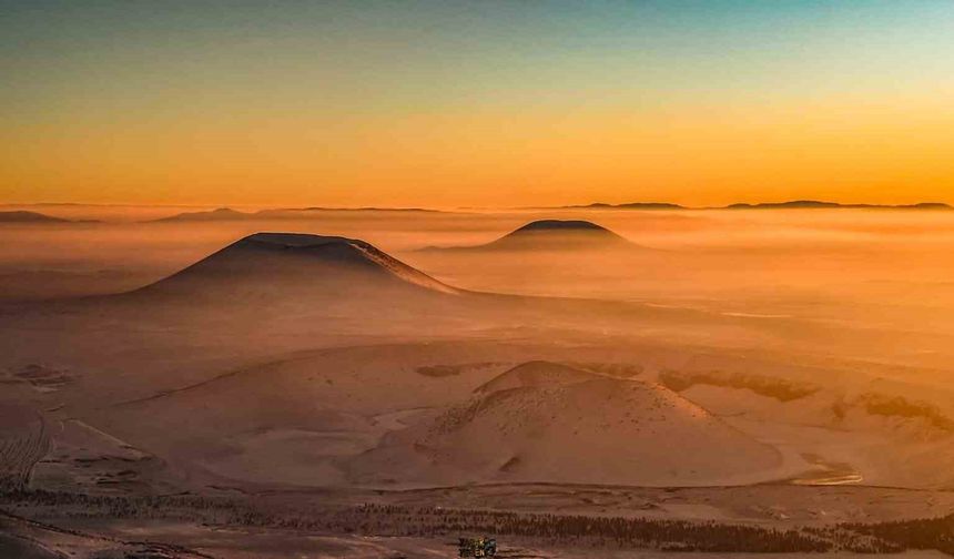 Dünyanın nazar boncuğu Meke Gölü’nde mest eden manzara
