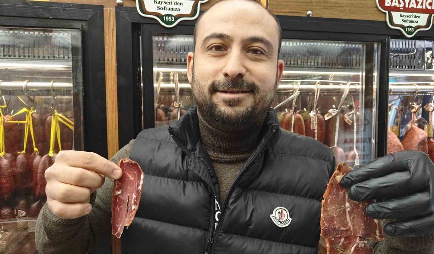 Pastırmanın kilosu raflarda 2 bin TL